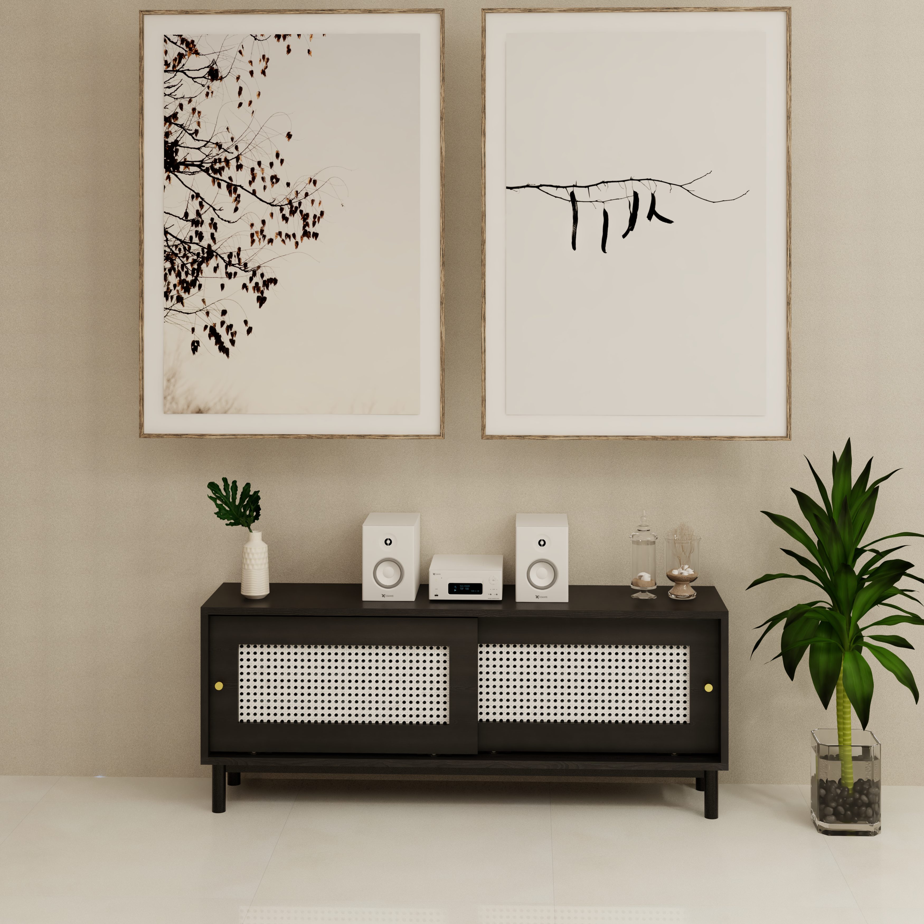 ROTAN, Tủ lưu trữ 2 cánh lùa - chân sắt , 120cm x 30cm x 48cm , TCL_031