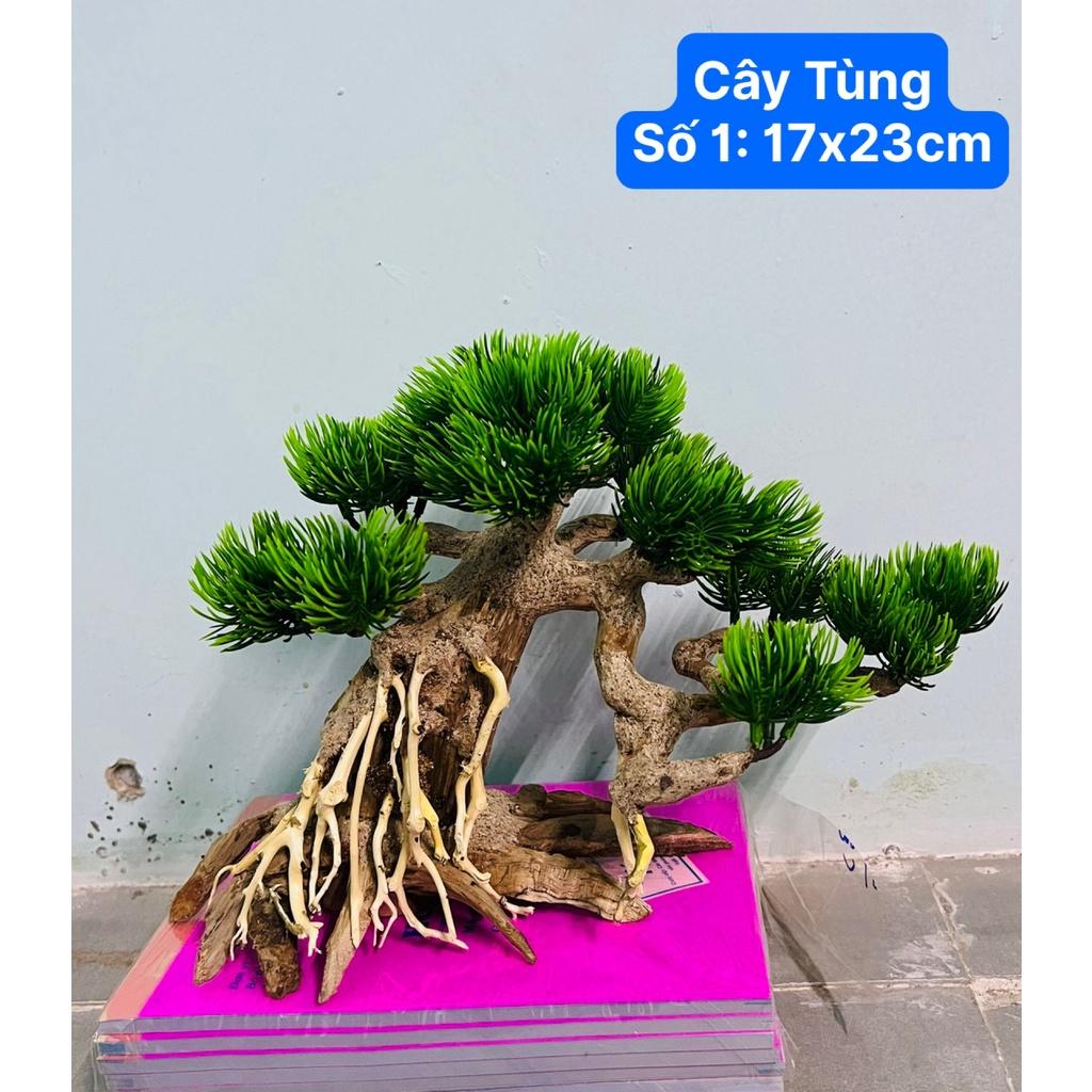 Lũa Bonsai Gắn Rêu - Bonsai Rêu Nhựa Trang Trí Hồ Cá, Thuỷ Sinh