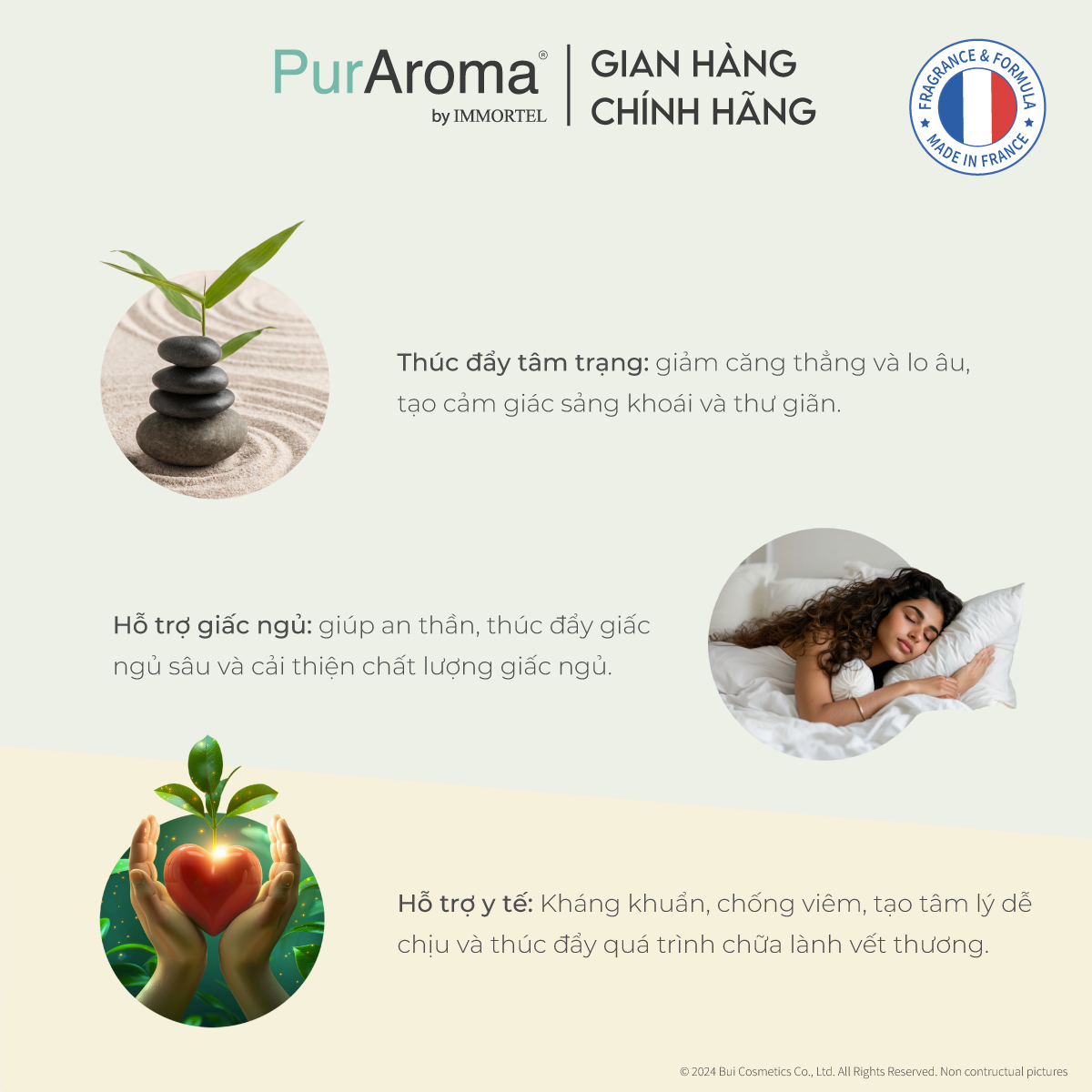 [Best Seller] Combo 7 Tinh Dầu Thiên Nhiên Nguyên Chất PurAroma by IMMORTEL 10mL Chính Hãng Pháp