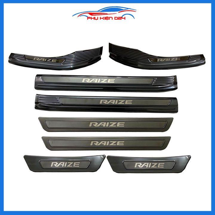 Nẹp bước chân trong ngoài Raize 2021-2022-2023 vân cacbon/titan/inox chống trầy bảo vệ trang trí xe