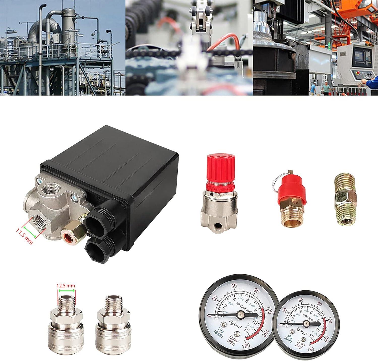Công tắc áp suất Máy nén khí Bộ điều chỉnh áp suất Máy nén có công tắc đo Van điều khiển máy nén khí