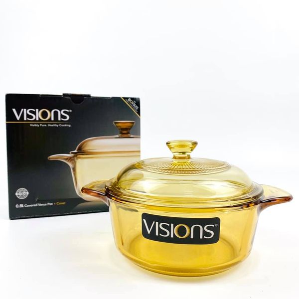 Nồi thủy tinh cao cấp Visions 0.8L thân thấp