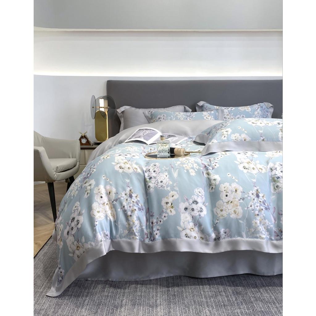 Bộ chăn ga gối mùa hè100% lụa tencel , cao cấp, MỀM MỊN, MÁT DA cực hot - sang trọng DESIGN SM33