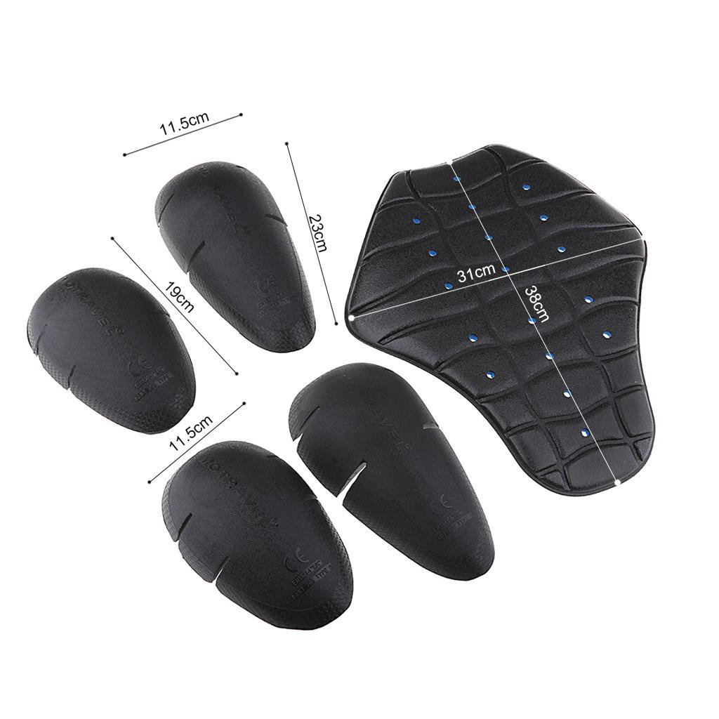 Outdoor Motocross Shoulder Knee Back Pads Detachable Insert Armour Gear