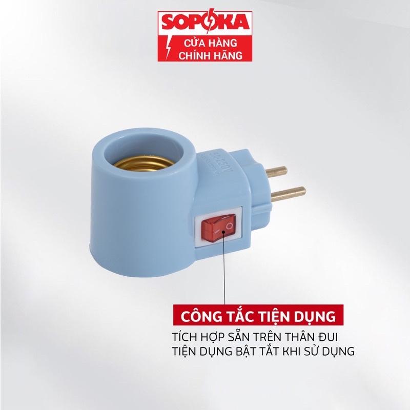 Đui đèn liền phích cắm có công tắt Sopoka DLP