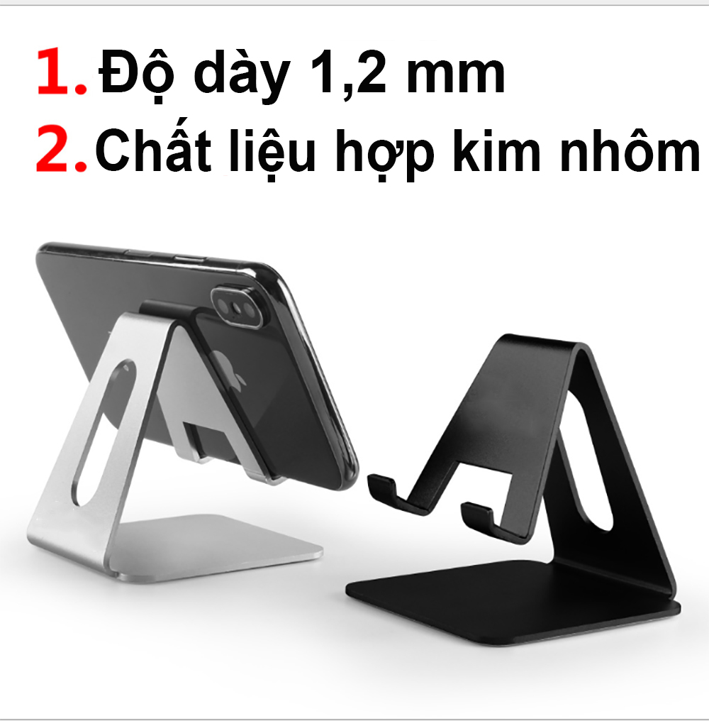 Giá Đỡ Để Bàn Điện Thoại Di Động, Máy Tính Bảng, Ipad Hợp Kim Nhôm Hàng Chính Hãng Helios