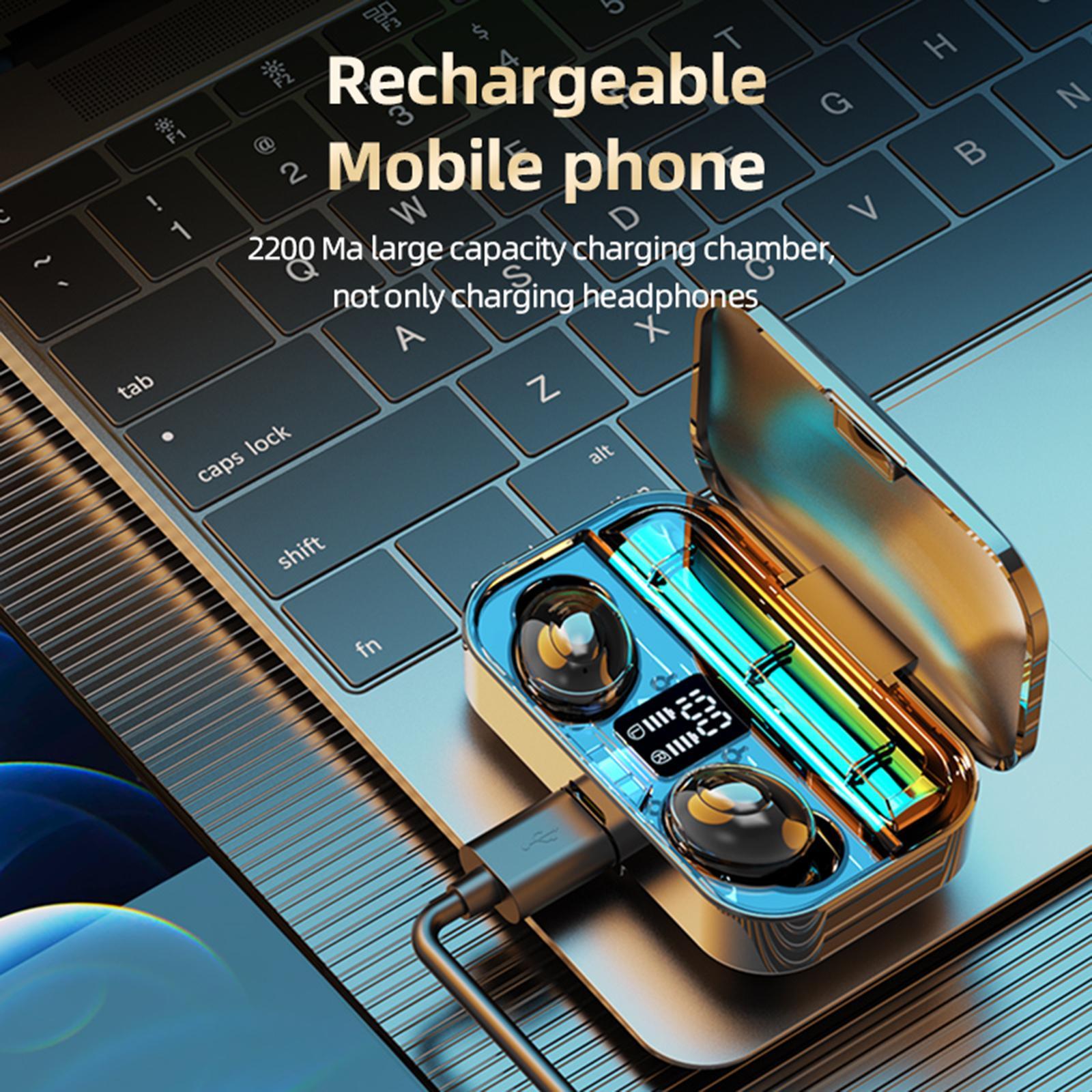 In Ear Headphone Bluetooth 5.0 Wireless Earphones HiFi Sound Black