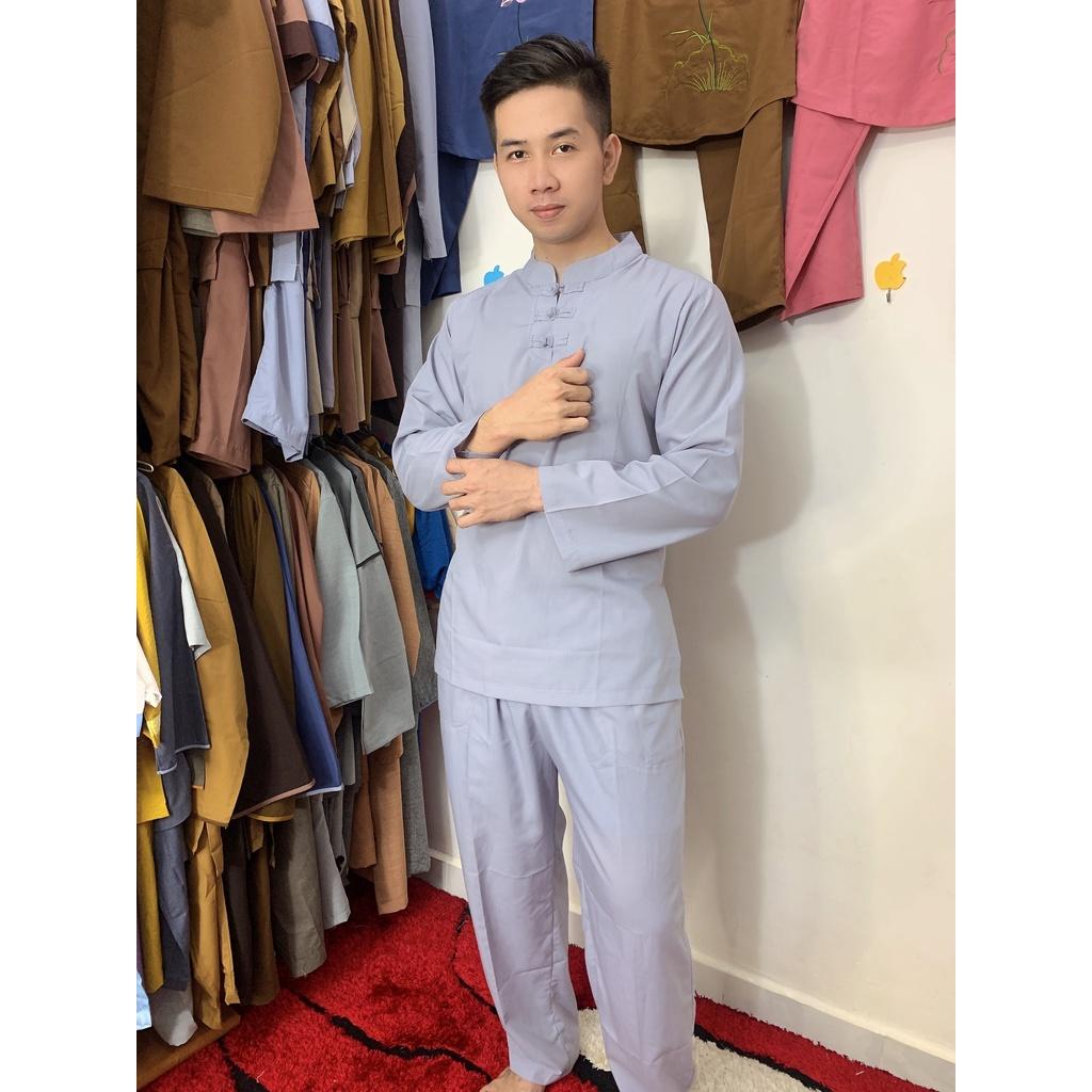 ĐỒ LAM ĐI CHÙA 3 Nút Nam Dài Tay