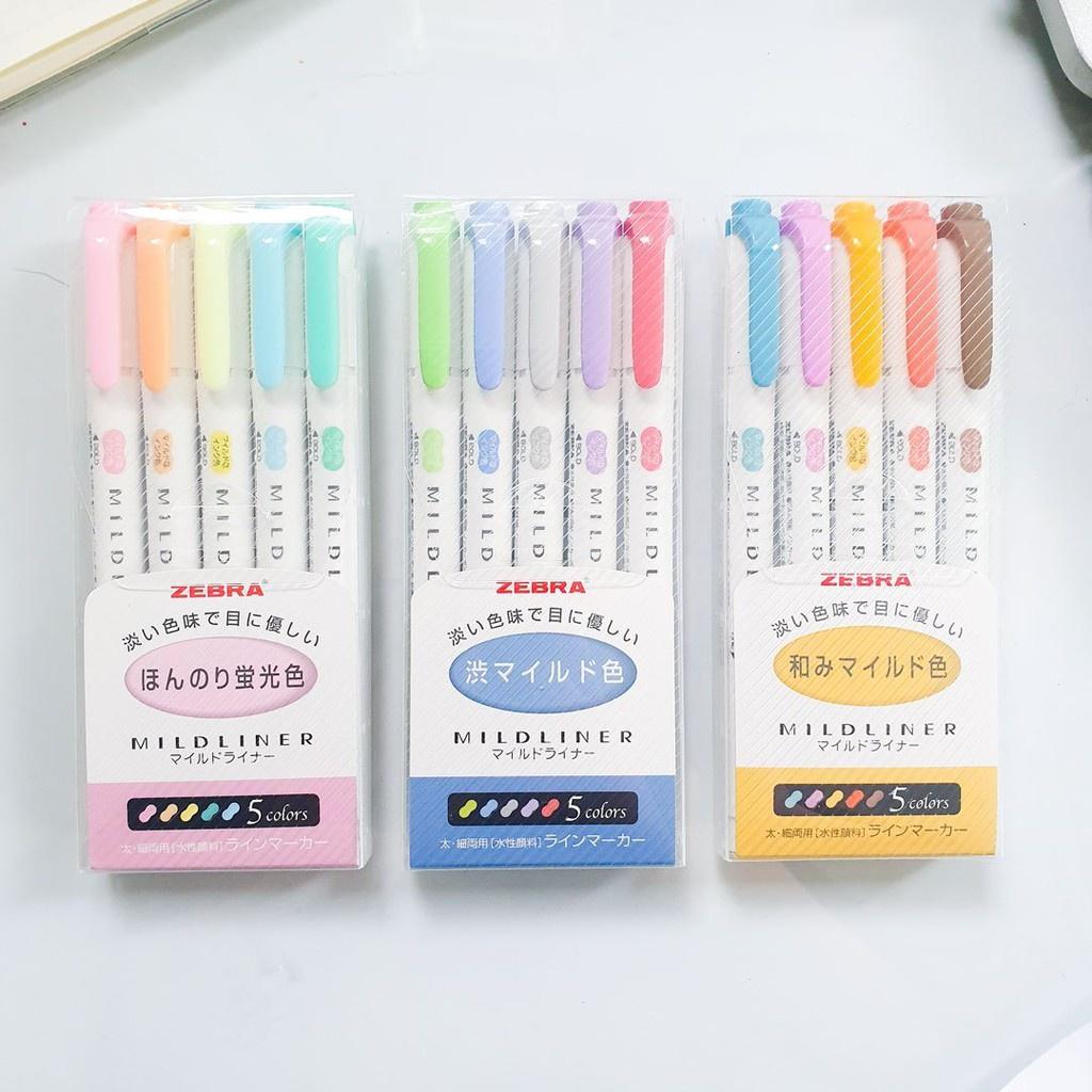 Bút đánh dấu 2 đầu Zebra Mildliner Nhật Bản - Bút highlight Mildliner