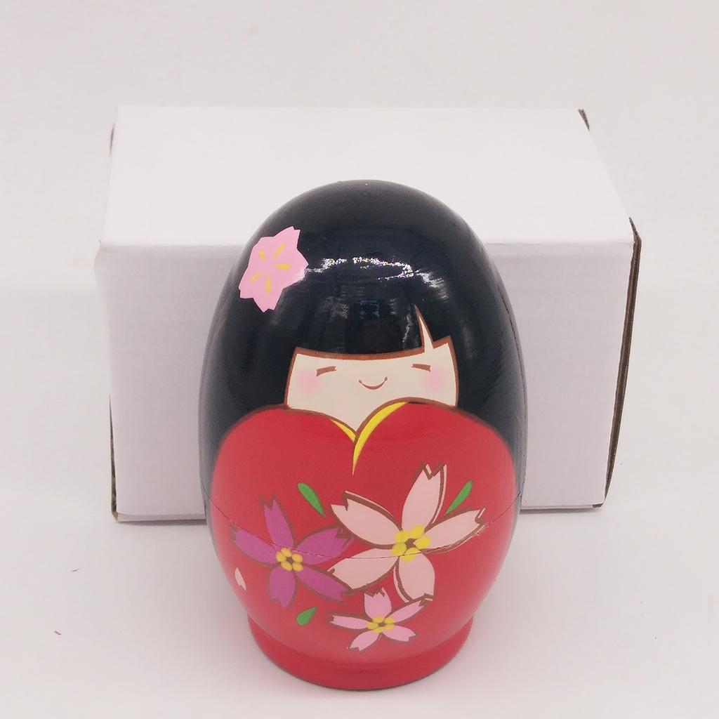 5pcs Hand Painted Matryoshka Nesting Dolls Russian Dolls Japanese Girls
