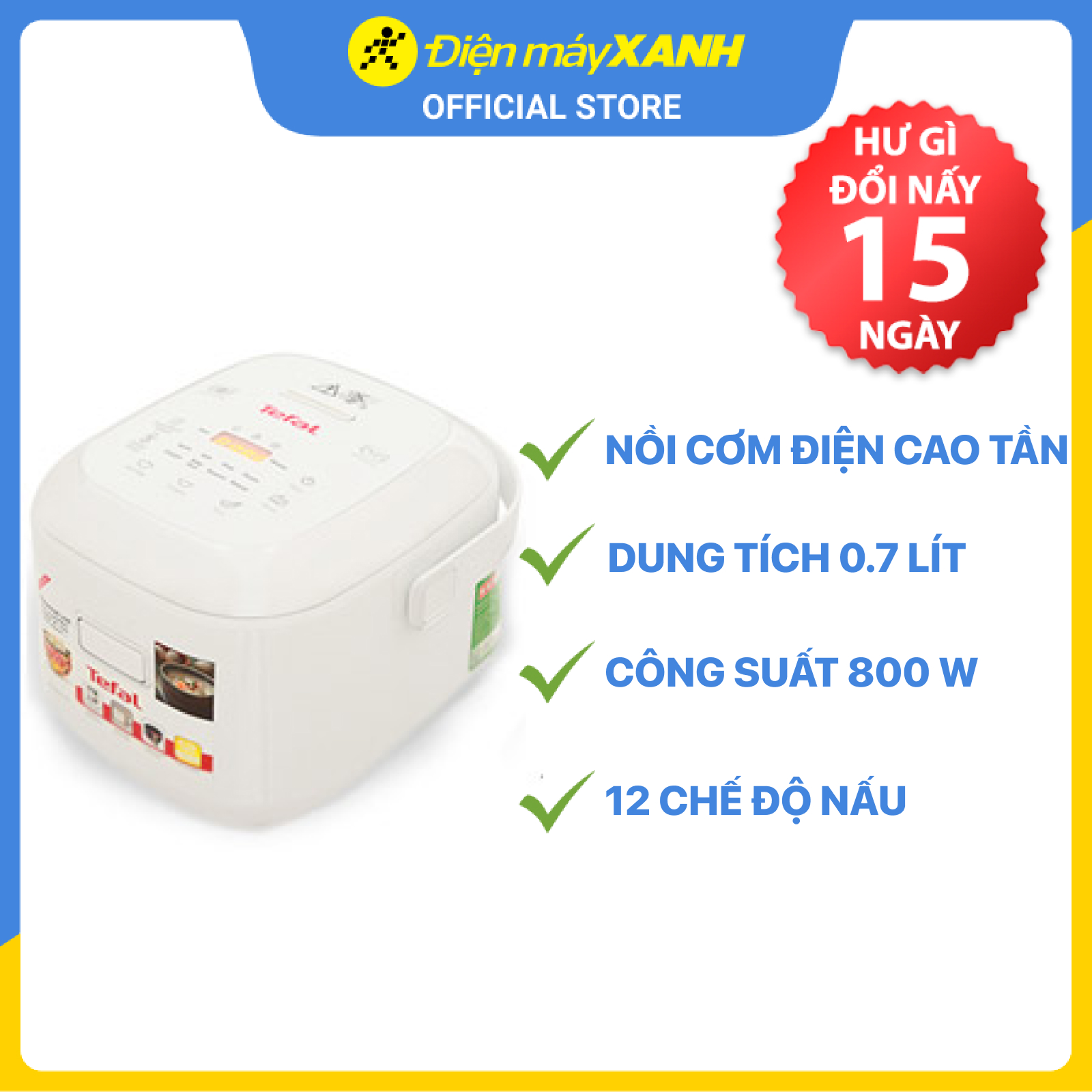 Nồi Cơm Điện Cao Tần Tefal RK604165 (0.7 lít) - Hàng Chính Hãng