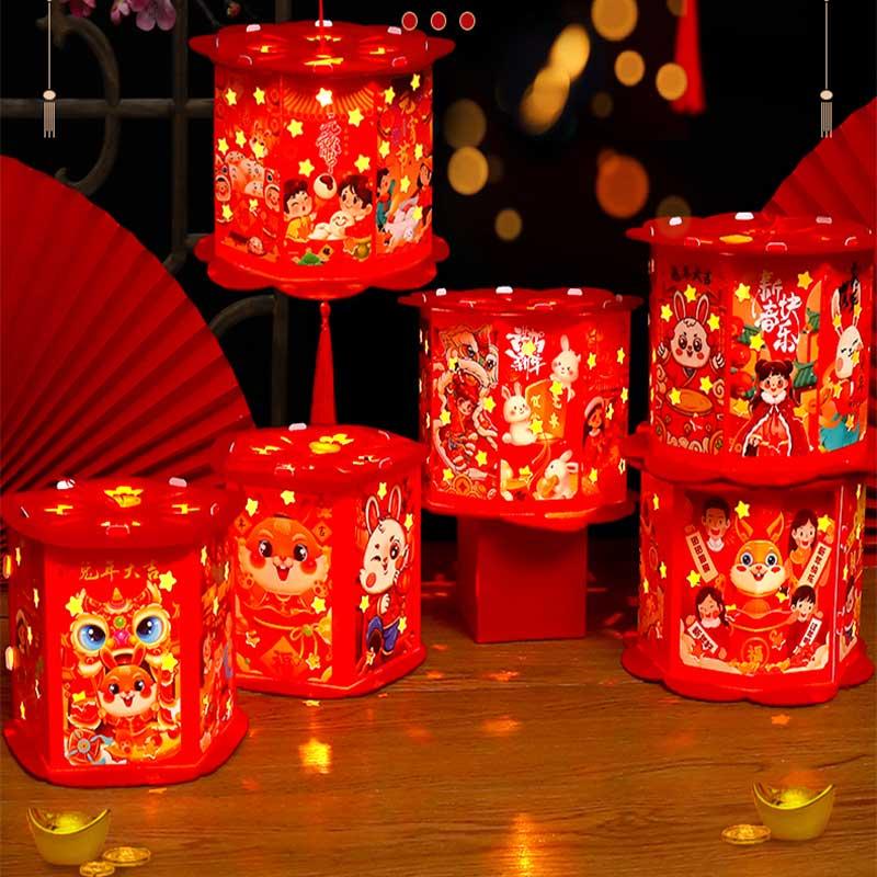 Lồng Đèn Giấy Treo Trang Trí Năm Mới Phong Cách Trung Hoa DIY