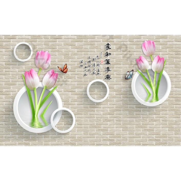 Tranh dán tường Tranh 3d dán tường phòng khách phòng ngủ hiện đại 22