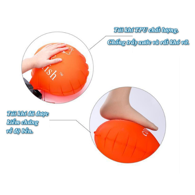 Phao cứu sinh đeo tay khẩn cấp có còi la bàn Cowfish Prevent Drowning