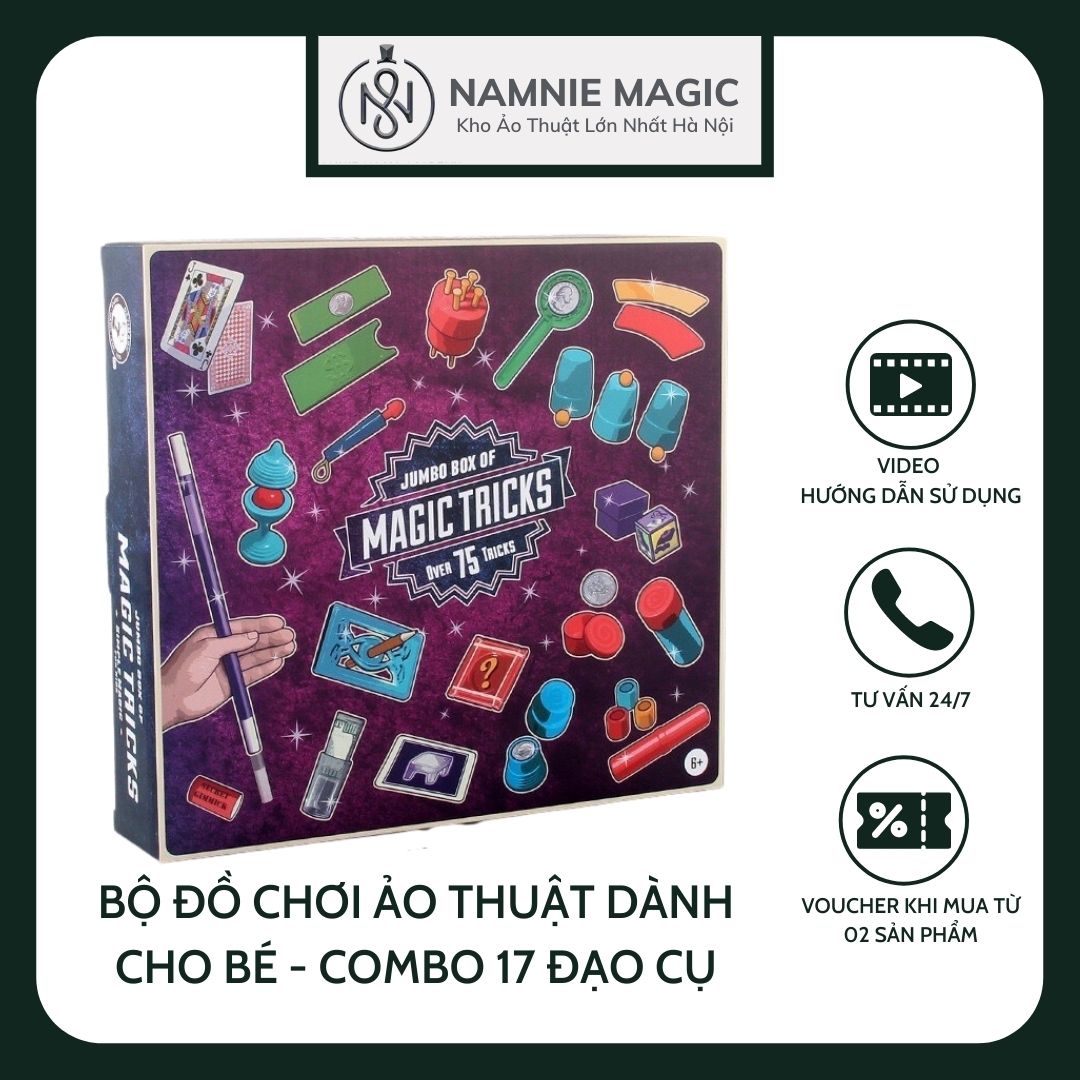 Combo Đạo Cụ Ảo thuật hơn 75 trò ảo thuật - Đồ chơi giáo dục trẻ em - Khéo léo thông minh-HÀNG CÓ SẴN