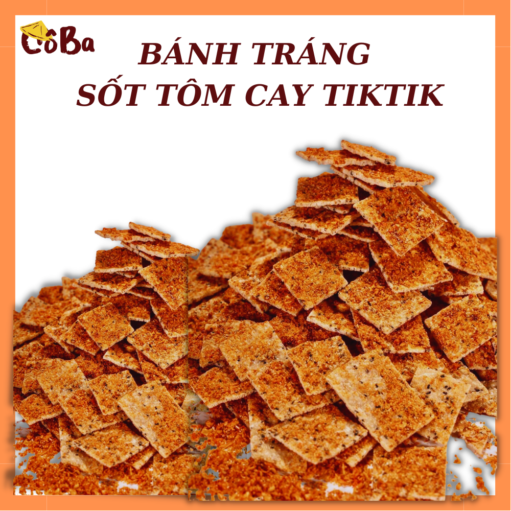 [Bán chạy] Bánh tráng nướng Batrafood Cô Ba sốt tôm cay 45g [Combo 10] đồ ăn vặt, mồi nhắm, mồi nhậu ngon, giá rẻ cho dân văn phòng, học sinh