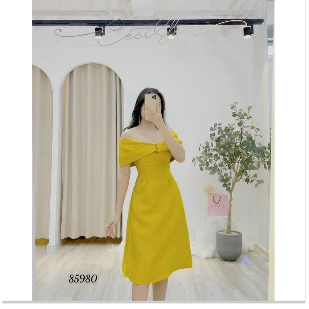 ĐẦM XÒE DỰ TIỆC NỮ CỔ CỘT NƠ SIÊU XINH SANG TÔN DÁNG CHO CÁC CHỊ EM THỜI TRANG MỚI KINGSHOP79
