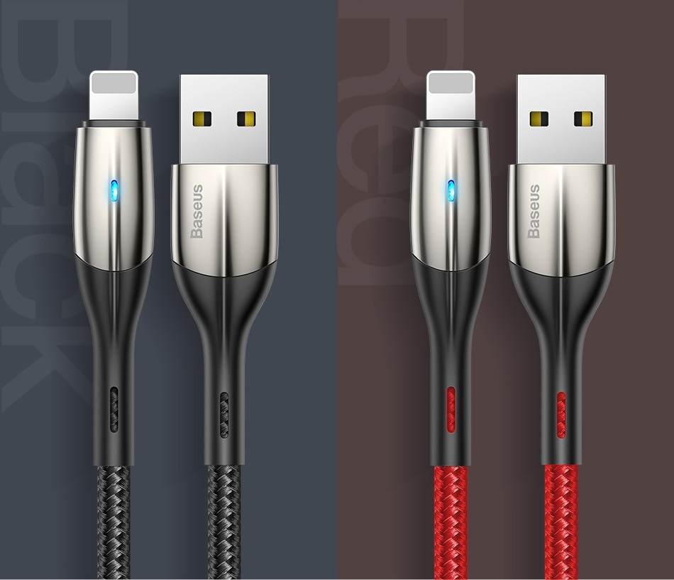 Cáp Sạc nhanh Baseus B01 có đèn LED Cho Iphone / Ipad - Hàng chính Hãng