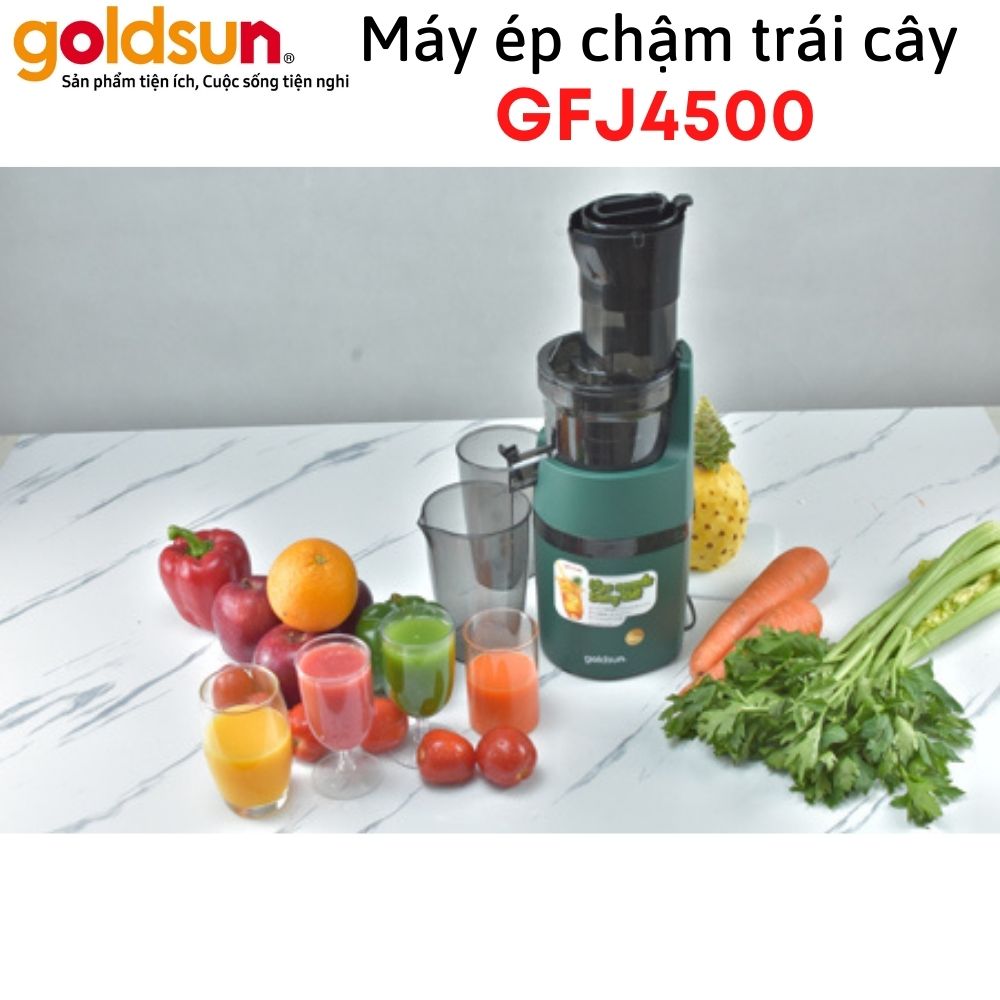 Máy Ép Chậm Trái Cây Goldsun GFJ4500 Nguyên Quả Kiệt Bã Lên Đến 98% Công Suất 200W - Hàng chính hãng