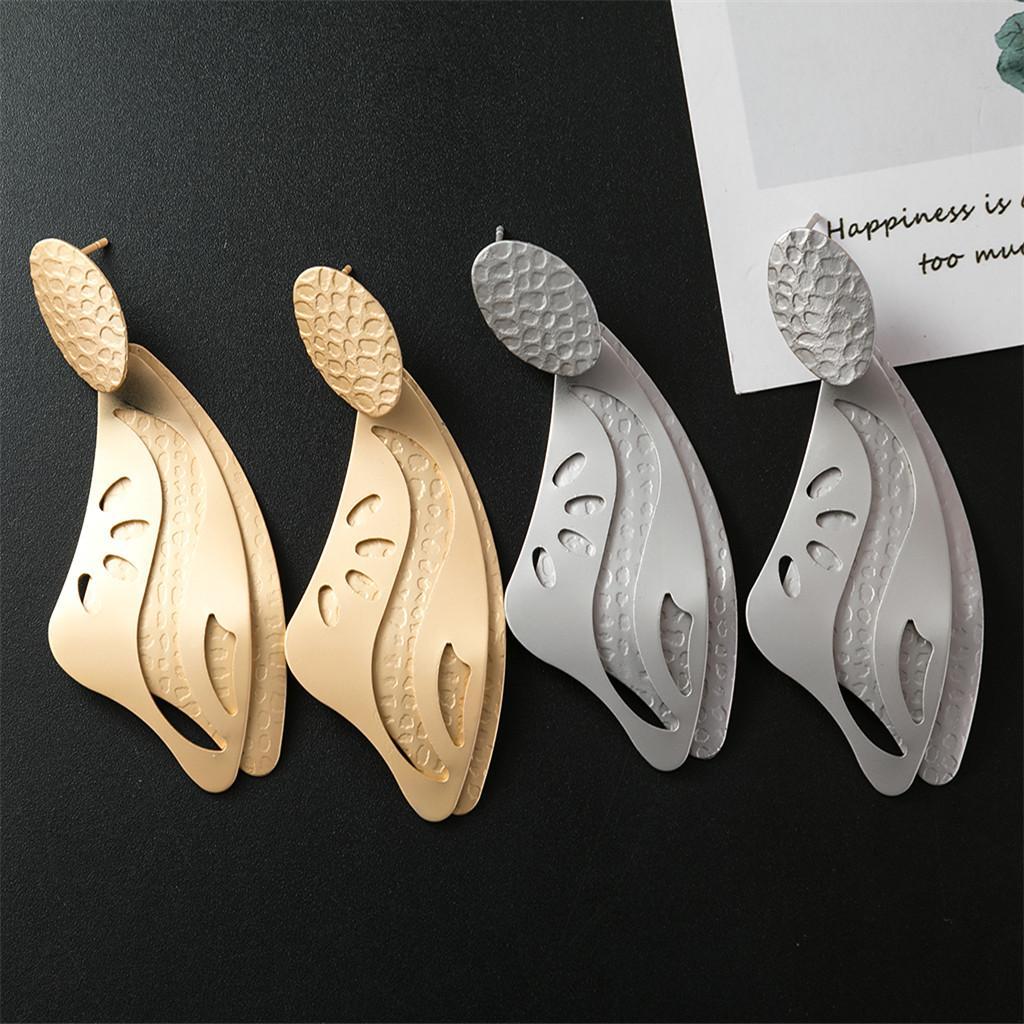 Geometric Dangle Earrings Retro Chunky Drop Earrings Costume Jewelry Golden