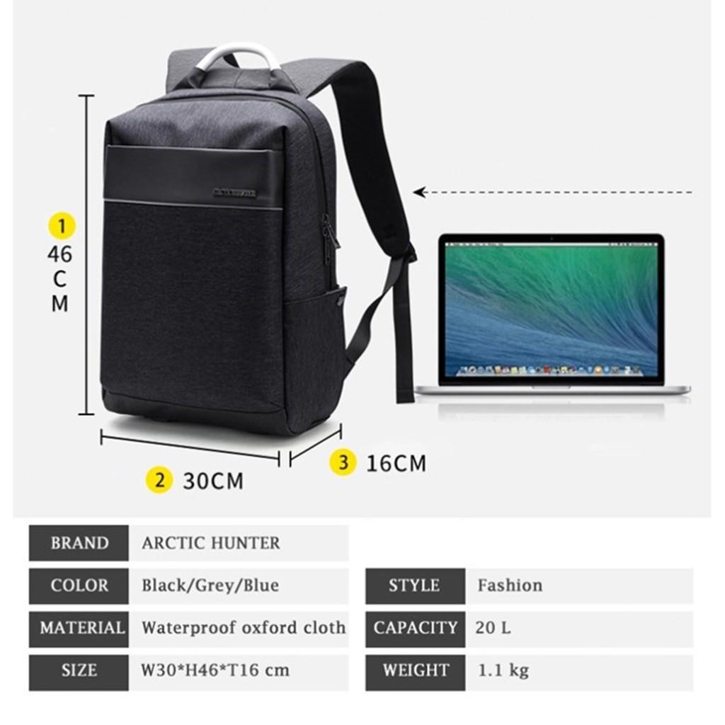 Hình ảnh Balo laptop Arctic Hunter chất liệu chống nước, có cổng USB - B00218