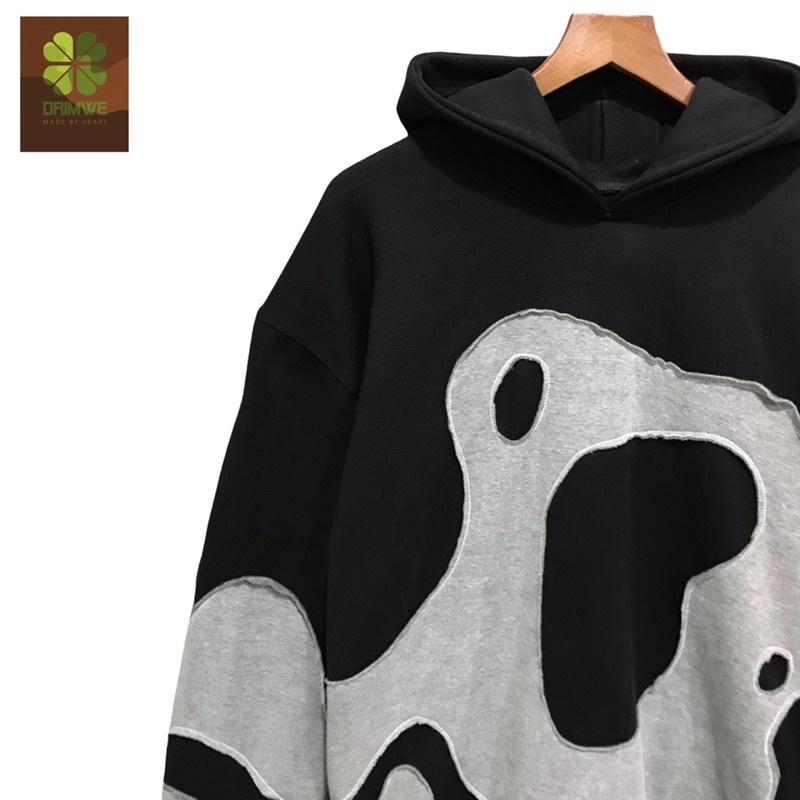 Áo hoodie unisex nam nữ local brand DRIMWE Sói Xám SS22,Áo nỉ hoodie nam nữ form rộng