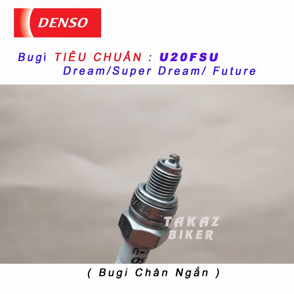 Bugi DENSO TIÊU CHUẨN U20FSU chân ngắn Cup 50 70 90 ; Dream - Wave 100 ; Wave ZX ; Future 110 ; Sirius ; Jupiter