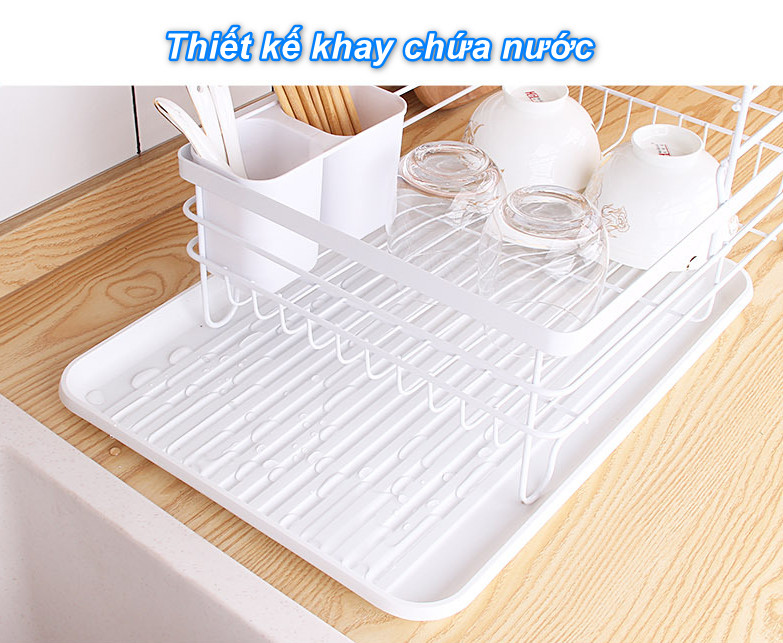 KỆ ĐỰNG CHÉN ĐĨA RÁO NƯỚC MAPLE JOY BLACK 2 TẦNG RÁO NƯỚC