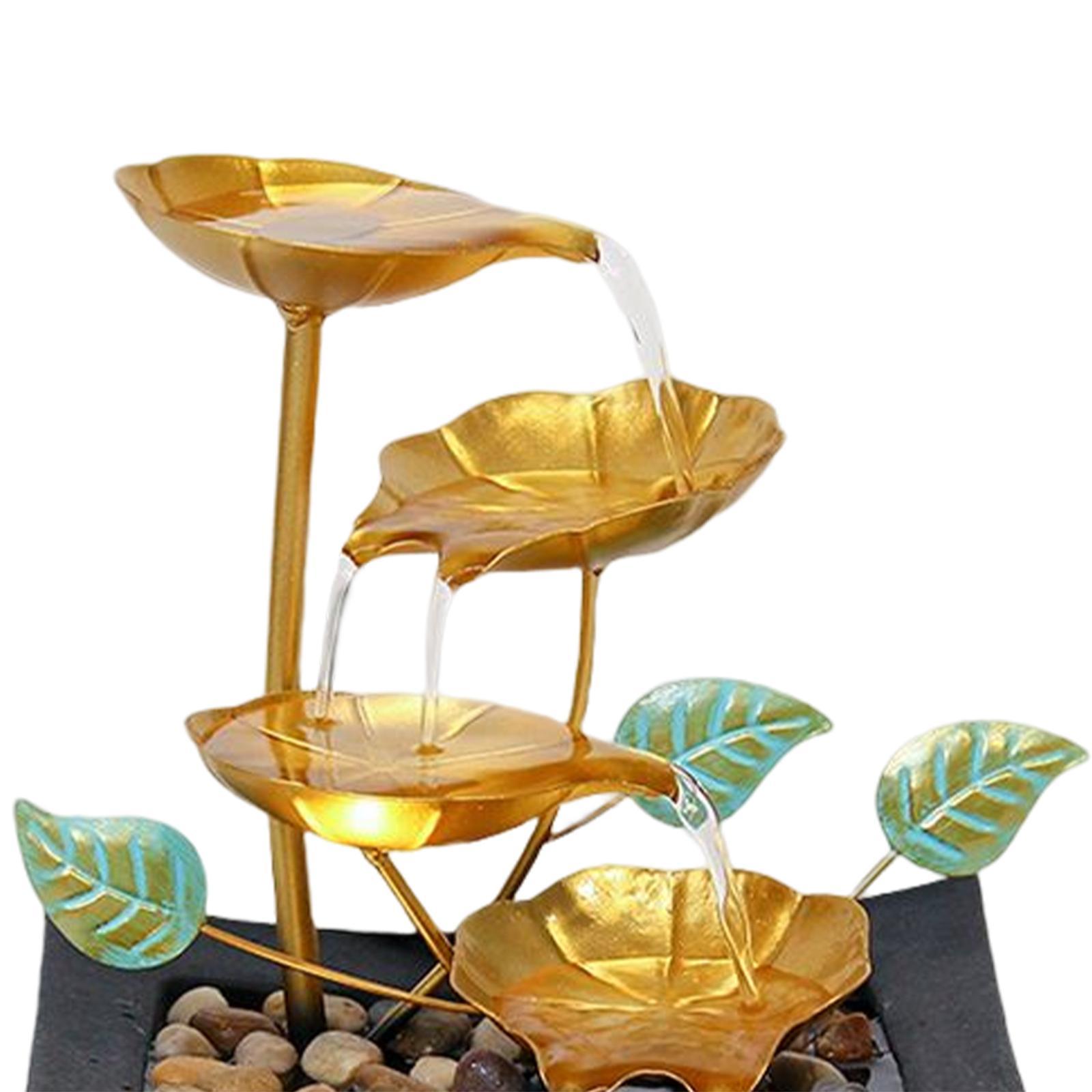 Desktop Waterfall Fountain Indoor Relaxation Tabletop Fountain for Bedroom