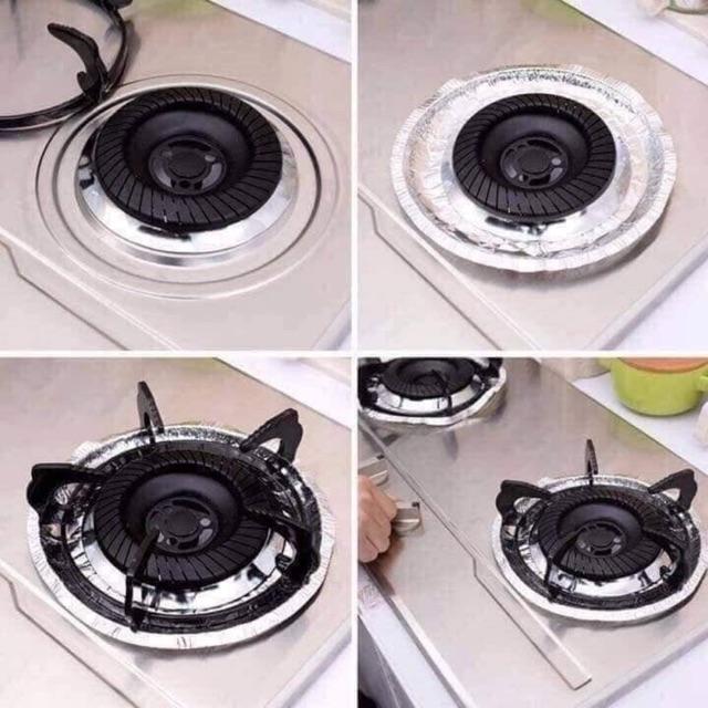 Combo 10 tờ giấy bạc lót bếp ga tiện ích loại tròn