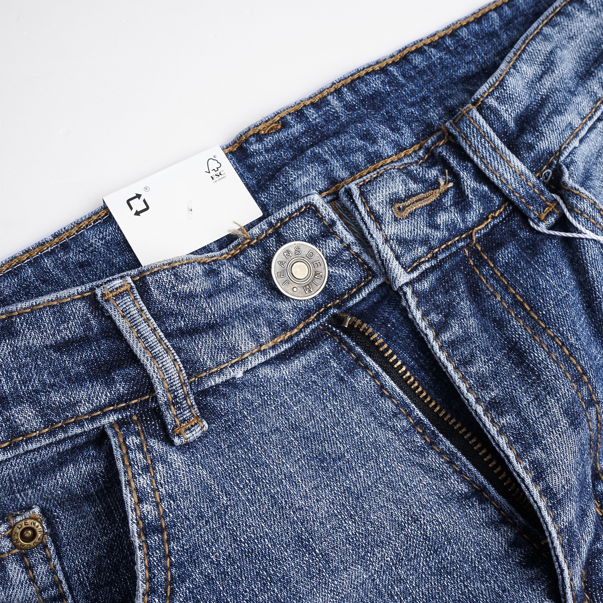Quần đùi jean nam, quần short nam rách nhẹ màu xanh cao cấp, chất cotton co giãn mền mịn, phong cách trẻ trung năng động - PAPAZI