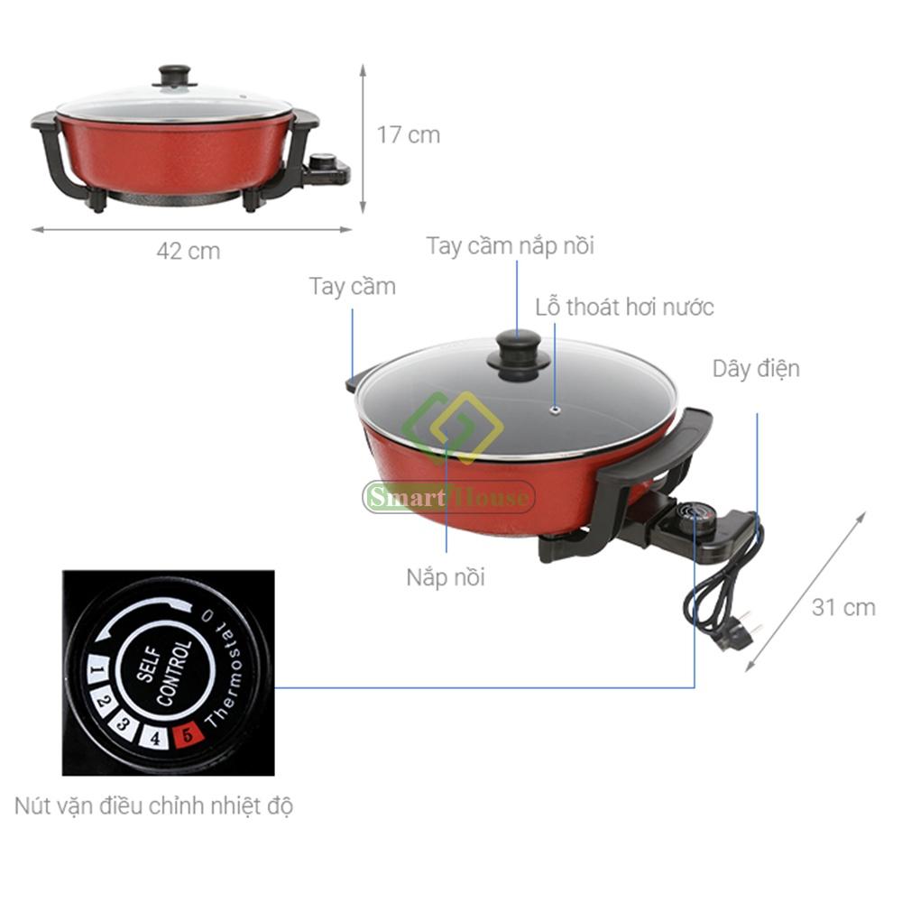 Nồi Lẩu Điện 2 Ngăn MK112, Nồi Nấu 2 Ngăn Đa Năng 5L -Hàng Chính Hãng