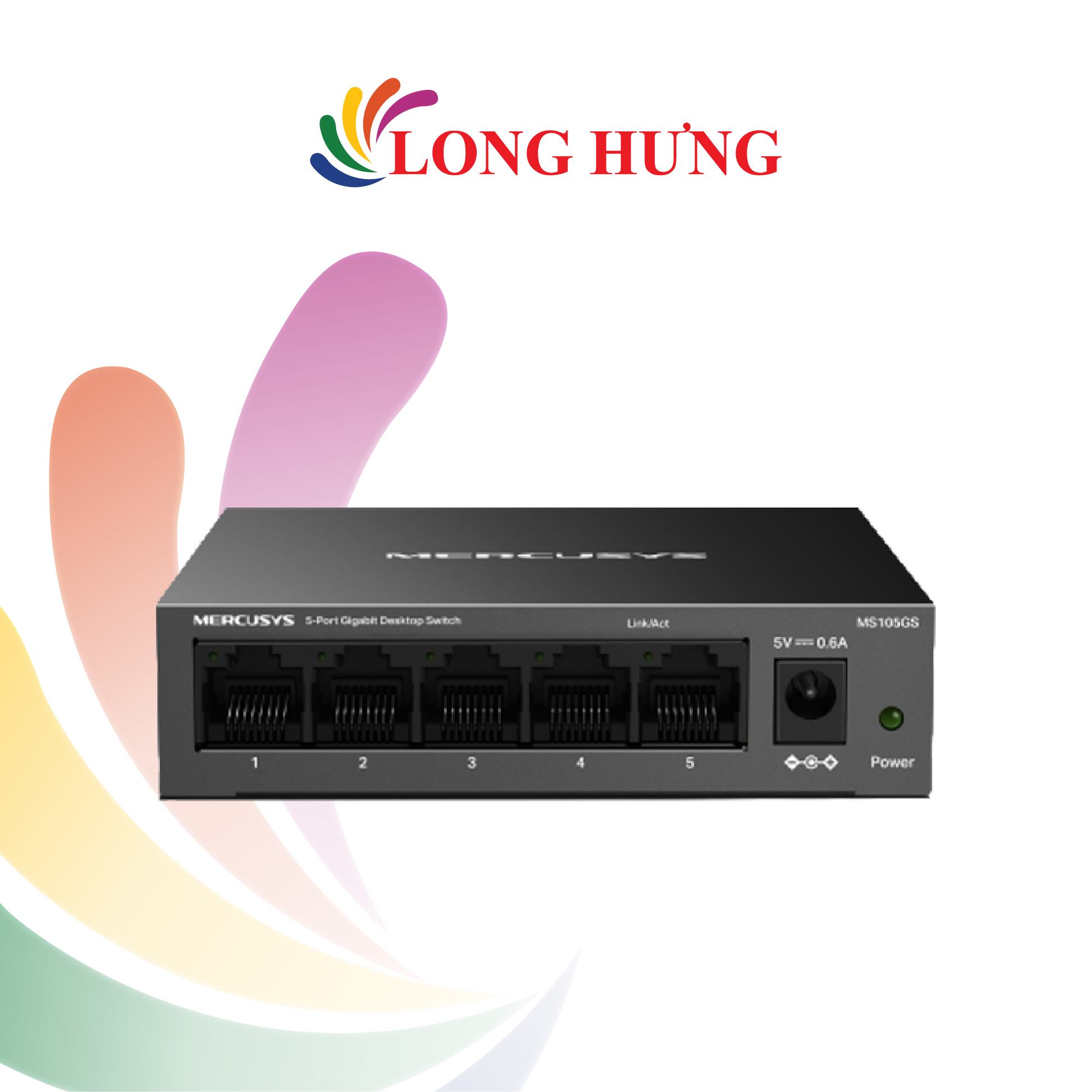Switch Mercusys dành cho 5-Port Gigabit 10/100/1000Mbps Desktop Switch MS105GS - Hàng chính hãng