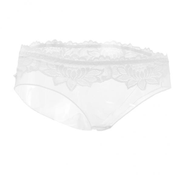 2-6pack Sexy Sheer Mesh Panties Low Rise Briefs Underwear Lingerie White