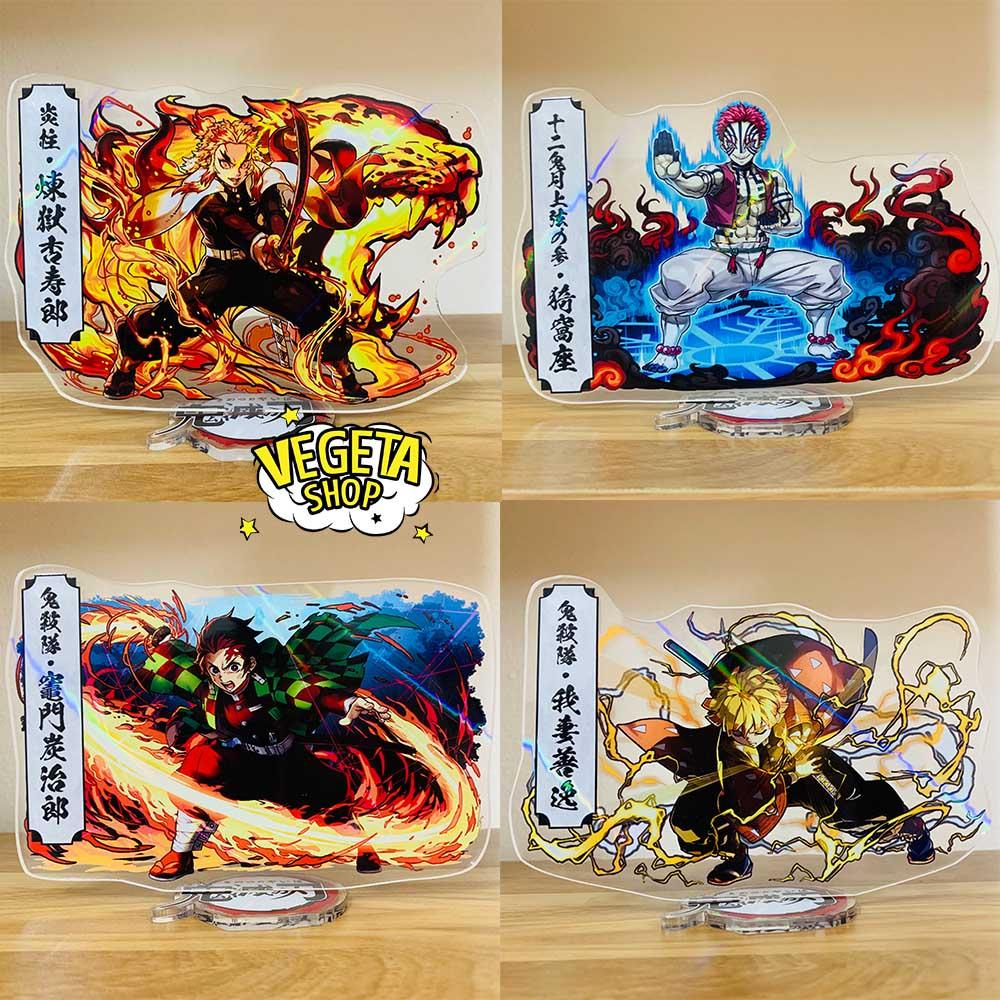 Mô Hình Tượng Standee Acrylic Mica 2 mặt - Thanh Gươm Diệt Quỷ - Kimetsu No Yaiba - Tanjiro Zenitsu Nezuko Akaza Rengoku