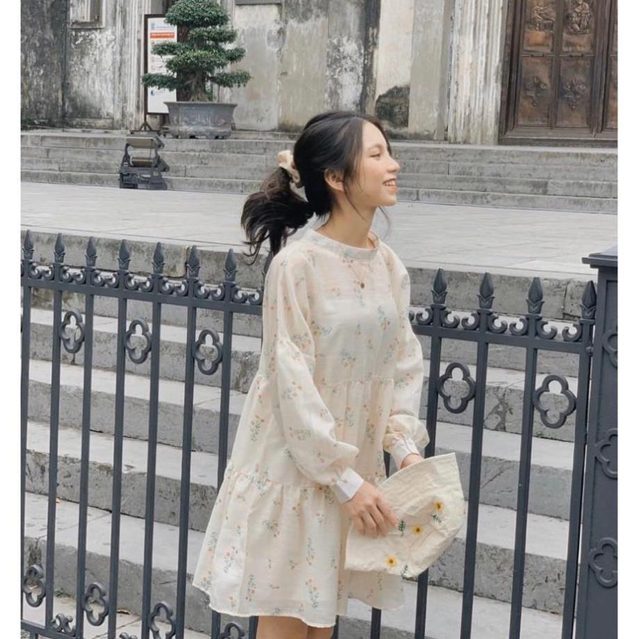 ĐẦM BABYDOLL HOA NHÍ TAY PHỒNG