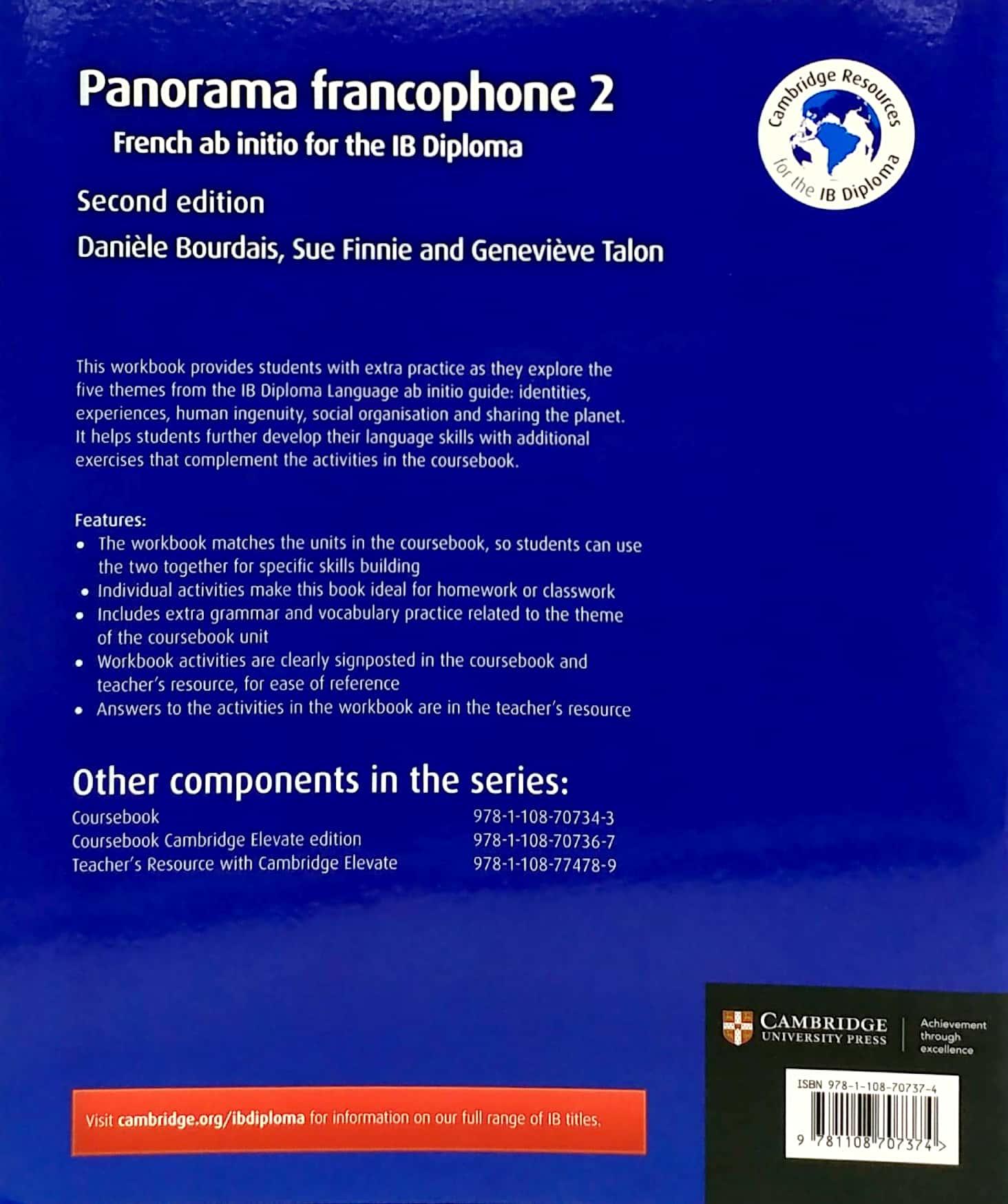 Sách ngoại văn: Panorama francophone 2 Workbook: French ab initio for the IB Diploma (French Edition)