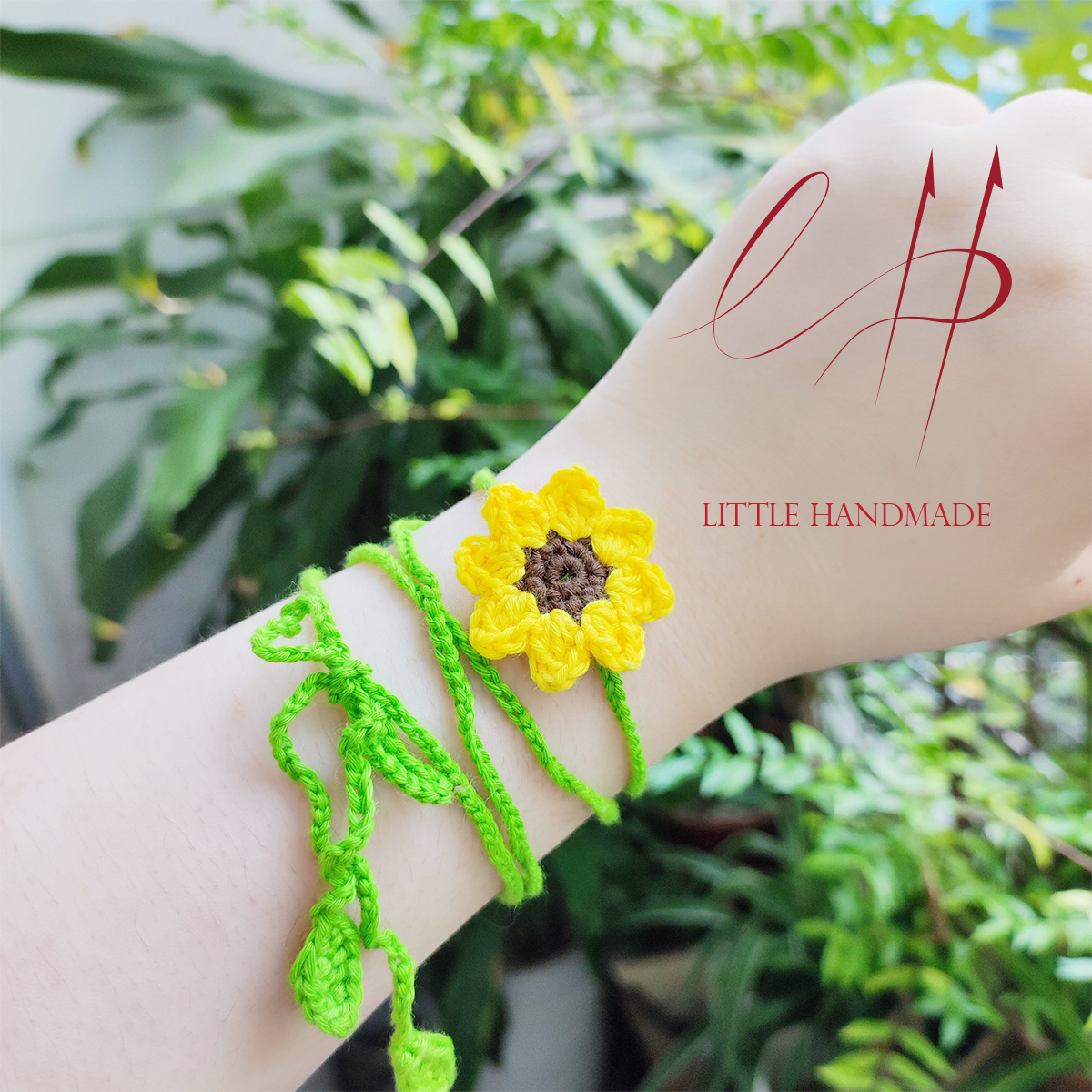 [Ảnh thật ] Chocker hoa hướng dương đa năng vừa làm chocker, vừa làm vòng tay handmade