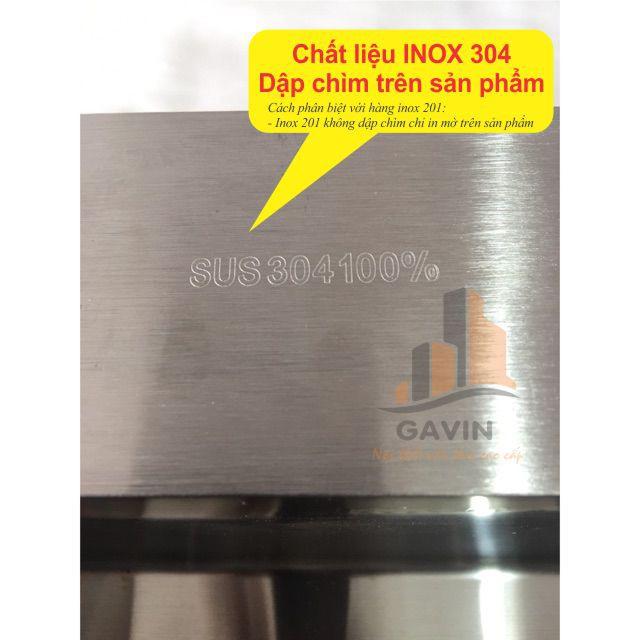 Chậu rửa bát 2 hố bằng inox 304 dày dặn