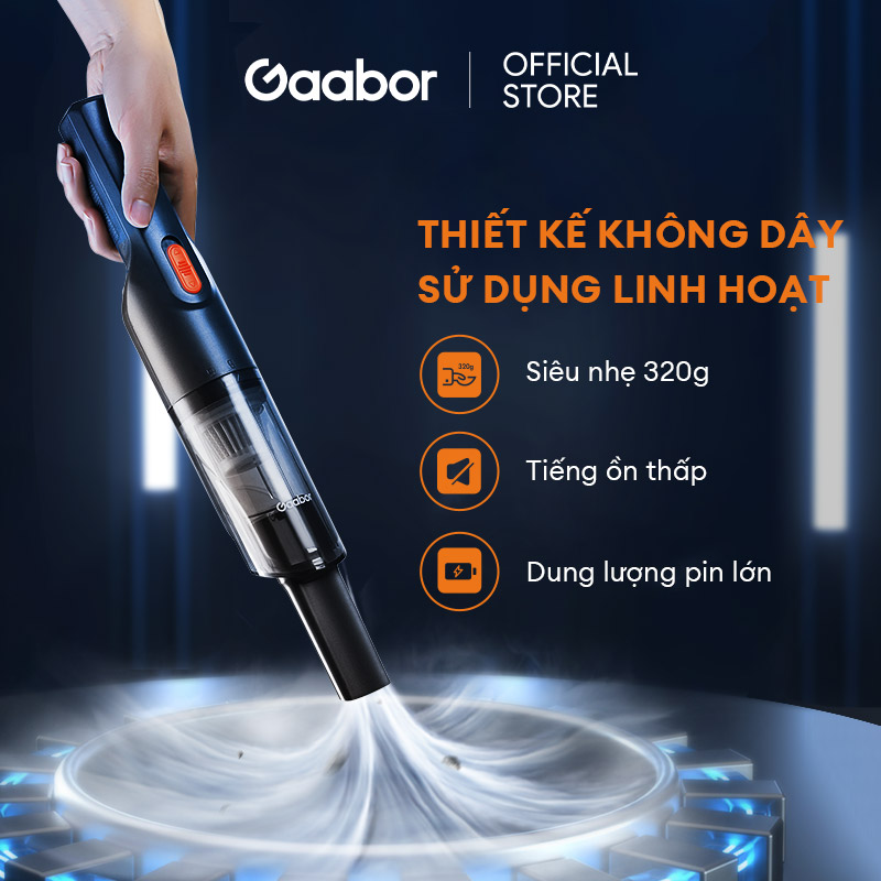 Máy hút bụi không dây GAABOR GVCC-M3A2 áp suất hút 6000pa, 3 đầu hút tiện lợi - Hàng chính hãng