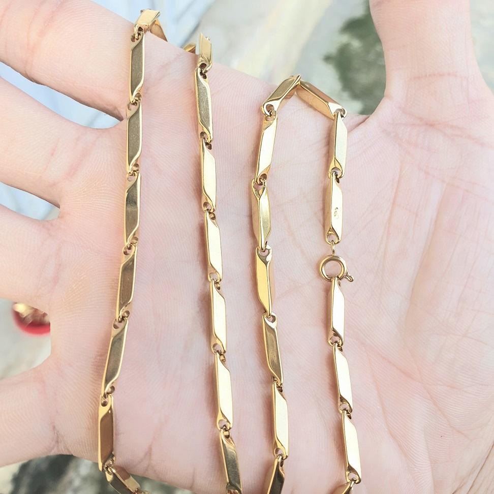 Dây Chuyền Nam Trúc Trơn Titanium Cao Cấp Nhẹ Không Phai Màu- Mang lâu dài không đen