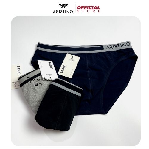 Quần sịp nam ARISTINO ABF1603 quần lót nam brief cotton cạp chun logo dệt kim kháng khuẩn khử mùi co giãn 4 chiều thoáng mát