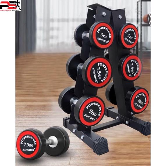 Tạ tay KINGBOX 7.5kg lõi gang đặc bọc cao su Nhập Khẩu