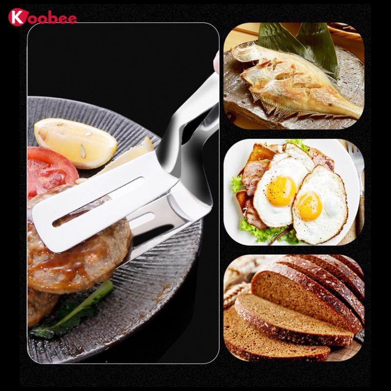 Kẹp lật thức ăn - Kẹp gắp thức ăn, đồ chiên rán đa năng Inox không rỉ dày dặn bền đẹp KooBee