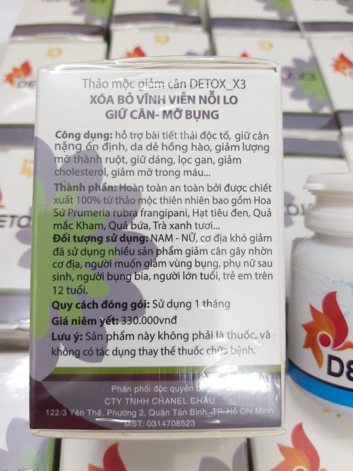 DETOX X3 hỗ trợ giảm cân với 100% thảo dược thiên nhiên - - Hộp quà tặng ý nghĩa cho mọi nhà