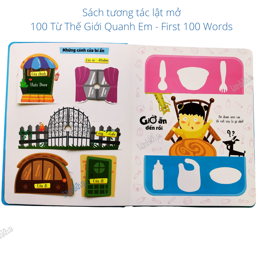 Sách Tương Tác Lật Mở 100 Từ Đầu Tiên Về Thế Giới Quanh Em - Lift The Flap First 100 Words
