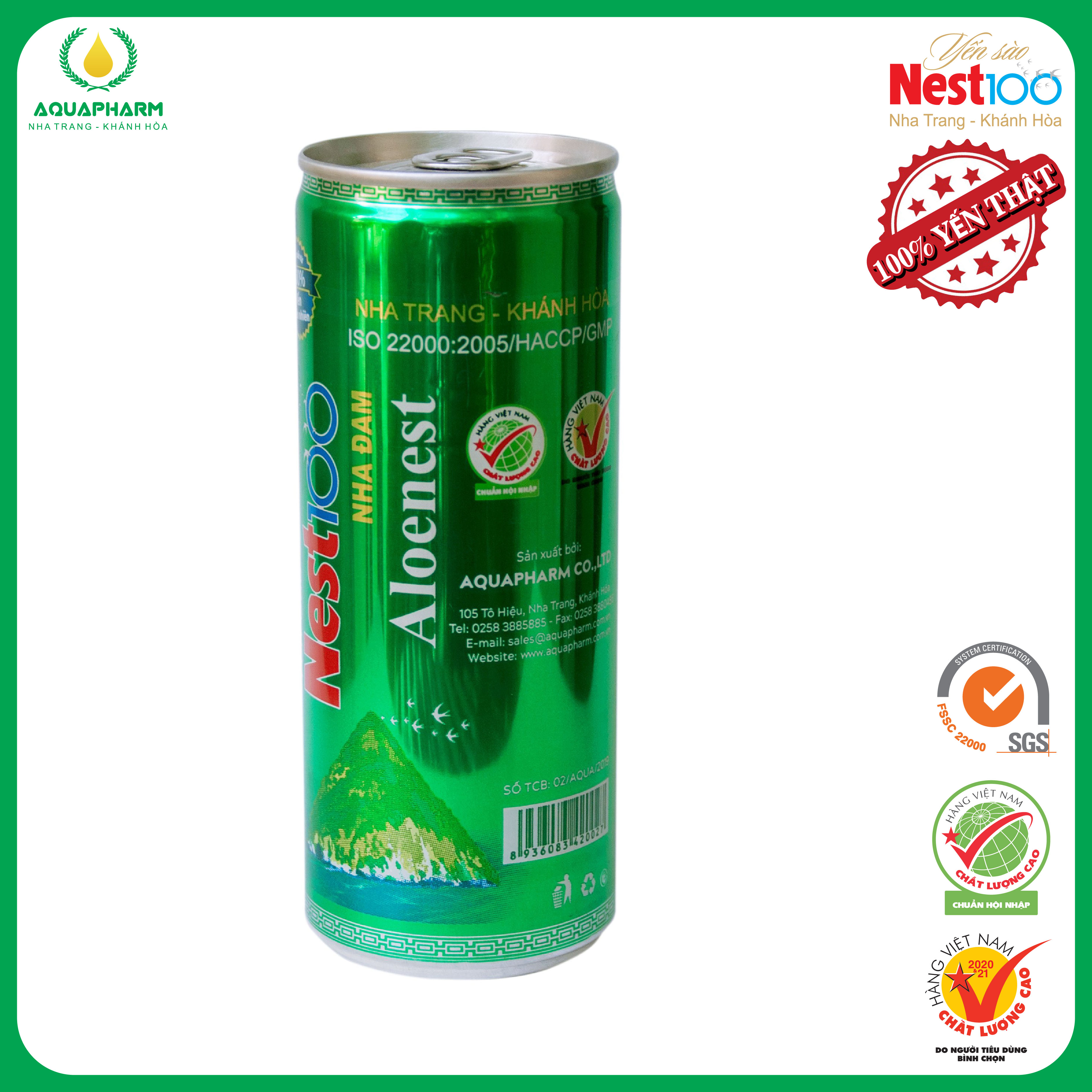 Nước Yến Sào Nha đam - Thùng 30 lon 240ml