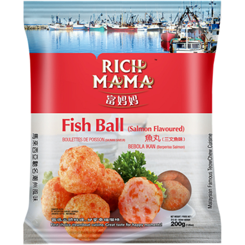 Cá viên vị cá hồi Rich Mama Đông Lạnh 200g