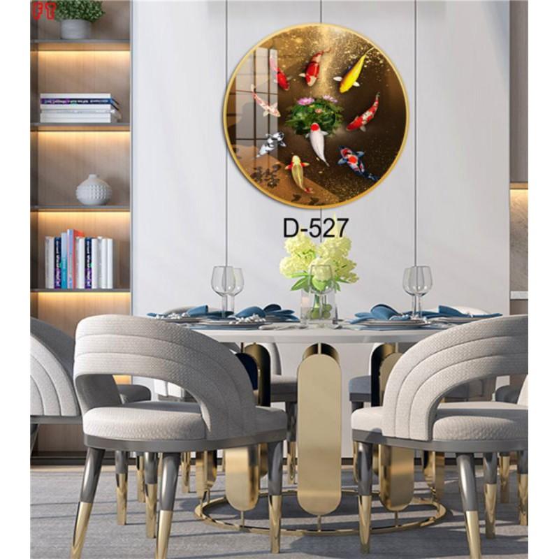 Xả tranh tráng gương tròn cửu ngư quần tụ