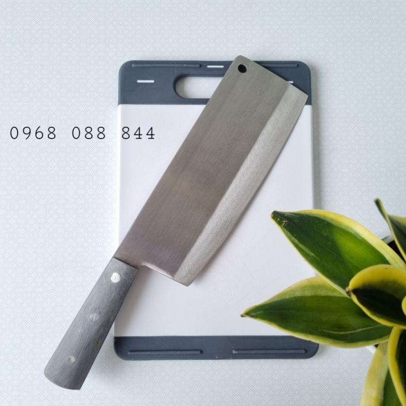 Combo dao nhà bếp - Dao thái chặt thép trắng Nhật- Tặng kèm kéo cắt gà